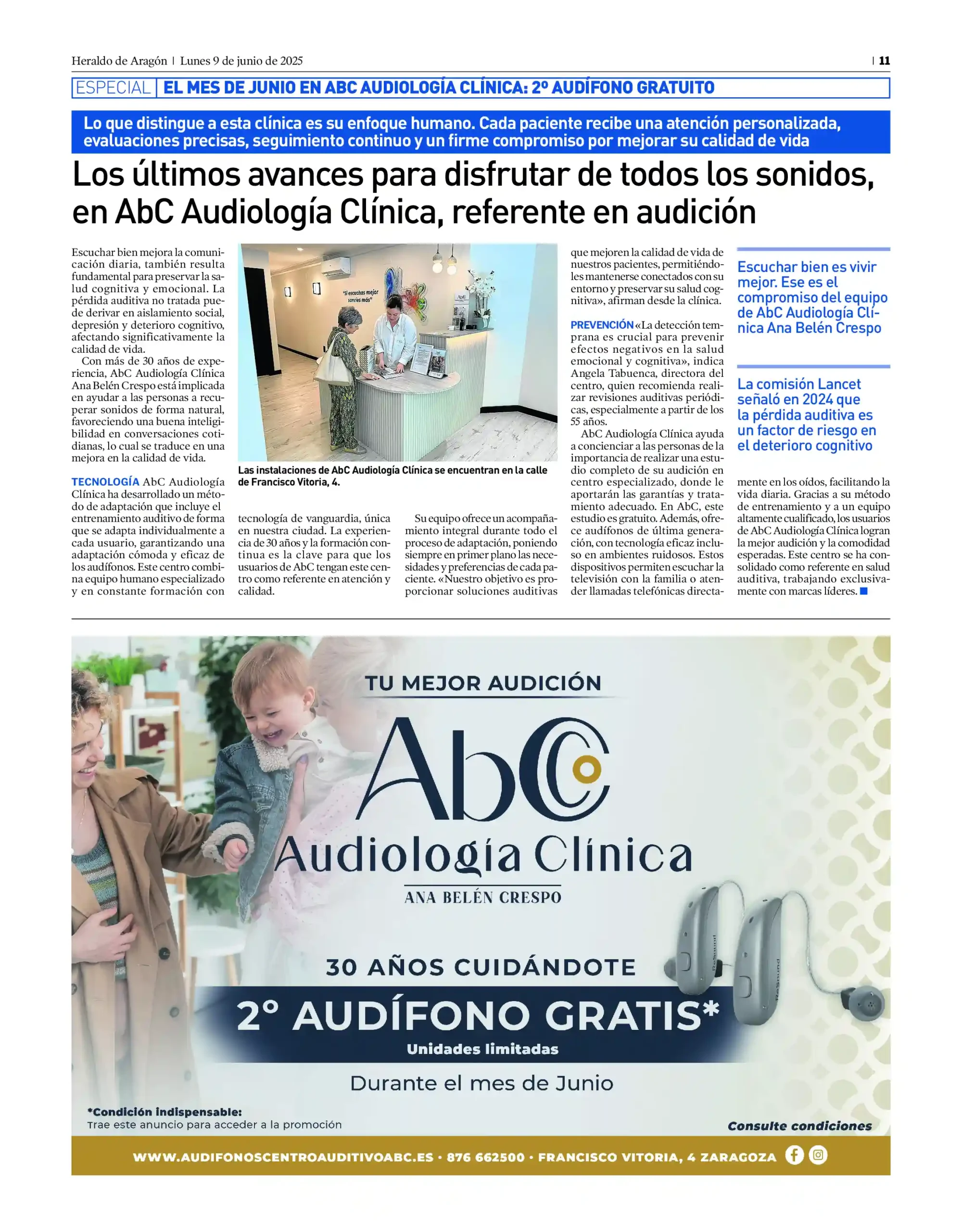 Segundo audífono gratis Zaragoza - Promoción